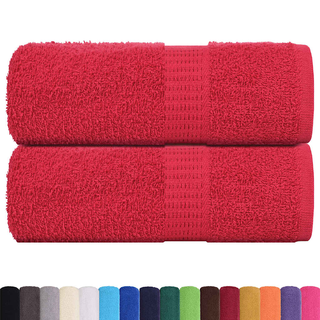 Toallitas de jabón Vidaxl 2 st 30x30 cm 360 g m² 100% de algodón rojo