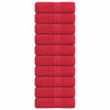 VIDAXL SALOPE DI SPAINS 10 ST 30x30 cm 360 g m² 100% di cotone rosso