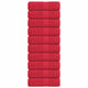 Toallitas de jabón de Vidaxl 10 st 30x30 cm 360 g m² 100% de algodón rojo