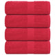 Toallitas invitadas de Vidaxl 4 pcs 30x50 cm 360 g m² 100% de algodón rojo