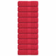 Toallitas invitadas de Vidaxl 10 PCS 30x50 cm 360 g m² 100% de algodón rojo