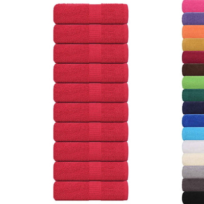 Vidaxl Guest wipes 10 pcs 30x50 cm 360 g m² 100% cotton red