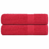 Asciugamani Vidaxl 2 ST 50x100 cm 360 g m² 100% di cotone rosso