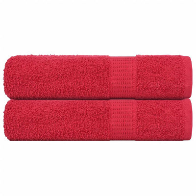 Asciugamani Vidaxl 2 ST 50x100 cm 360 g m² 100% di cotone rosso