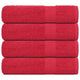 Toallas Vidaxl 4 ST 50x100 cm 360 g m² 100% de algodón rojo
