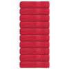 Toallas Vidaxl 10 st 50x100 cm 360 g m² 100% de algodón rojo