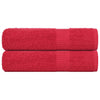Vidaxl Asciugamani per doccia 2 ST 70x140 cm 360 g m² 100% di cotone rosso