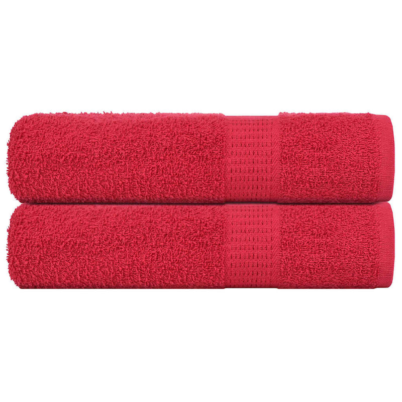 Vidaxl Asciugamani per doccia 2 ST 70x140 cm 360 g m² 100% di cotone rosso