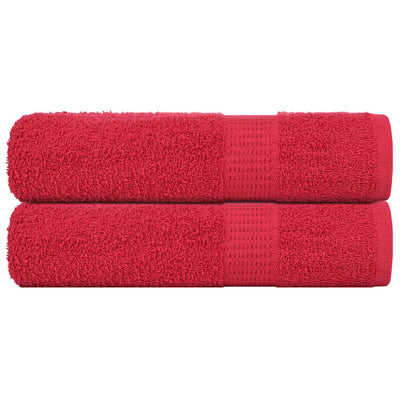 Vidaxl Bath towels 2 pcs 100x150 cm 360 g m² 100% cotton red