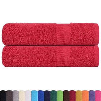 Vidaxl Bath towels 2 pcs 100x150 cm 360 g m² 100% cotton red