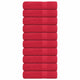 Toallas de baño Vidaxl 10 st 100x150cm 360 g m² 100% de algodón rojo