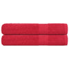 Vidaxl sauna asciugamani 2 ST 80x200 cm 360 g m² 100% di cotone rosso