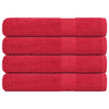 Vidaxl sauna asciugamani 4 ST 80x200 cm 360 g m² 100% di cotone rosso