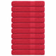 Toallas de sauna Vidaxl 10 st 80x200 cm 360 g m² 100% de algodón rojo