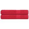 Asciugamani vidaxl 2 pezzi 100x200 cm 360 g m² 100% di cotone rosso