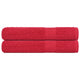 Asciugamani vidaxl 2 pezzi 100x200 cm 360 g m² 100% di cotone rosso