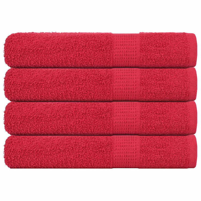 Vidaxl handdoeken frogn 4 st 100x200 cm 360 g m² rood