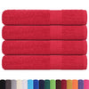 Asciugamani Vidaxl 4 ST 100x200 cm 360 g m² 100% di cotone rosso