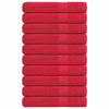 Vidaxl handdoeken frogn 10 st 100x200 cm 360 g m² rood
