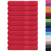 Toallas Vidaxl 10 pcs 100x200 cm 360 g m² 100% de algodón rojo