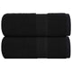 Toallitas de jabón Vidaxl 2 st 30x30 cm 360 g m² 100% de algodón negro