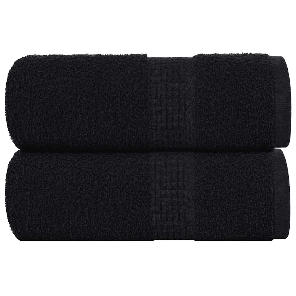 VIDAXL SALUPE DI SPAINE 2 ST 30x30 cm 360 g m² 100% di cotone nero