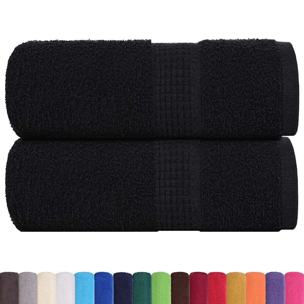 VIDAXL SALUPE DI SPAINE 2 ST 30x30 cm 360 g m² 100% di cotone nero