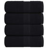VIDAXL SALPES SAPAGGIO 4 ST 30x30 cm 360 g m² 100% di cotone nero
