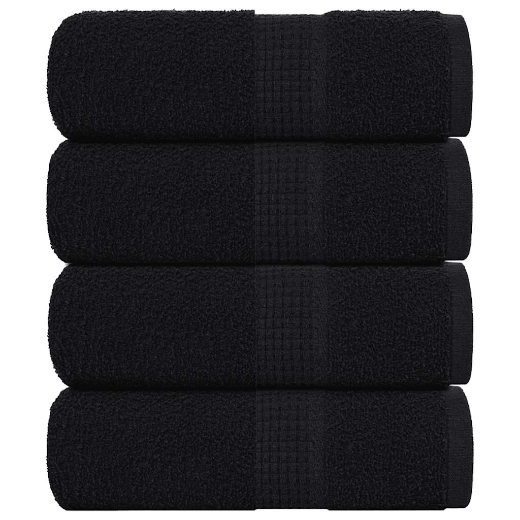 VIDAXL SALPES SAPAGGIO 4 ST 30x30 cm 360 g m² 100% di cotone nero