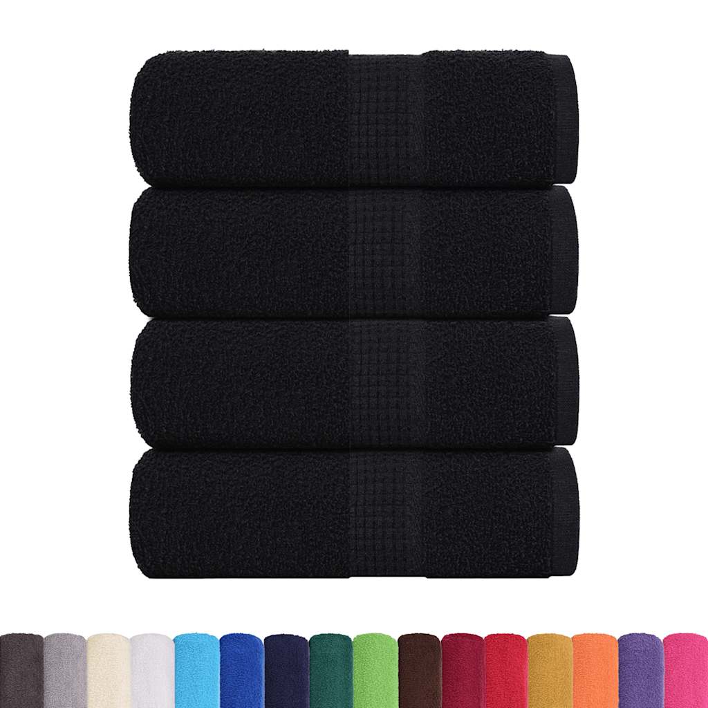 VIDAXL SALPES SAPAGGIO 4 ST 30x30 cm 360 g m² 100% di cotone nero