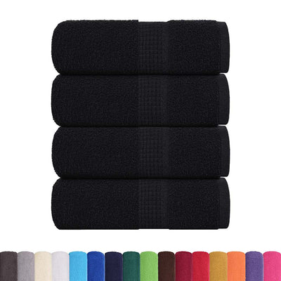 Vidaxl washandjes frogn 4 st 30x30 cm 360 g m² zwart