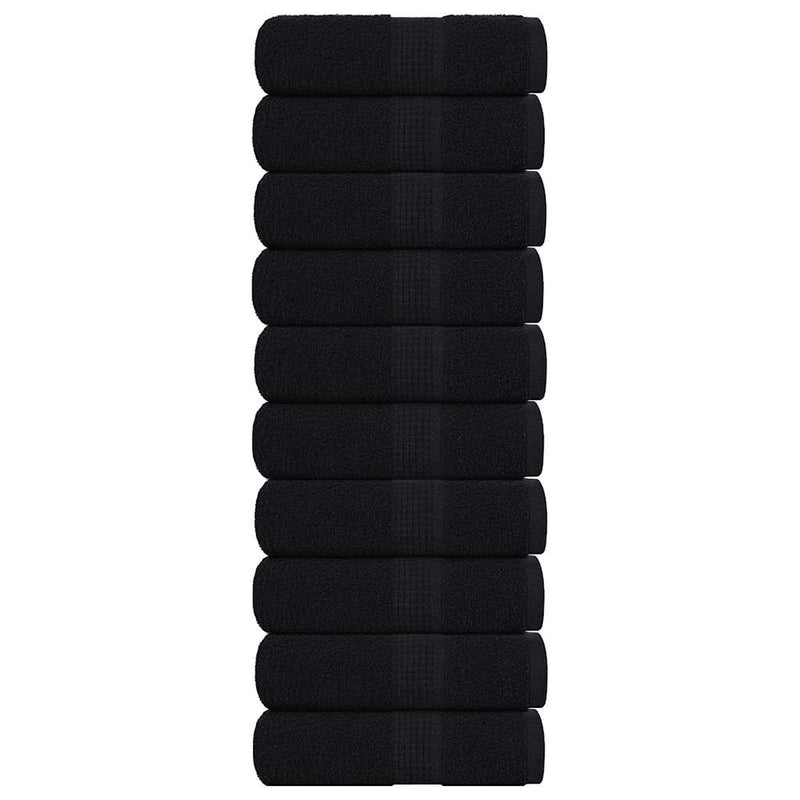 VIDAXL SALATURA DI SPAINS 10 ST 30x30 cm 360 g m² 100% di cotone nero