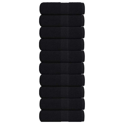 Vidaxl washandjes frogn 10 st 30x30 cm 360 g m² zwart