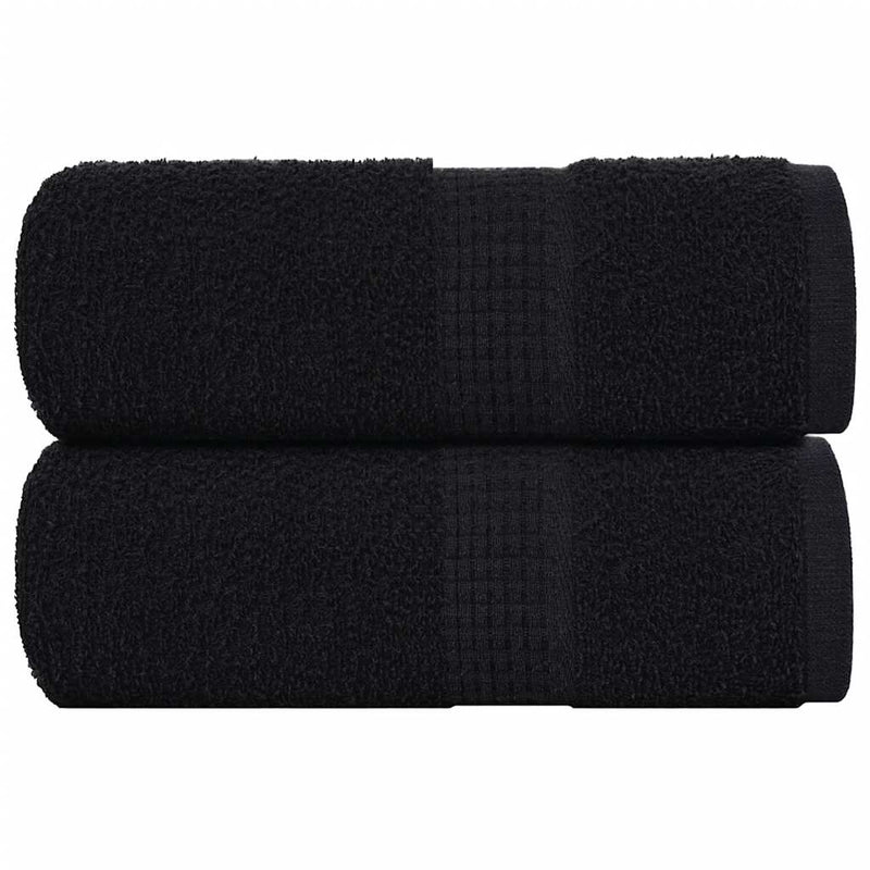 Toallitas invitadas de Vidaxl 2 st 30x50 cm 360 g m² 100% de algodón negro