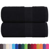 VIDAXL GUEST SCARICHE 2 ST 30x50 cm 360 g m² 100% di cotone nero