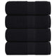 Toallitas invitadas de Vidaxl 4 pcs 30x50 cm 360 g m² 100% de algodón negro