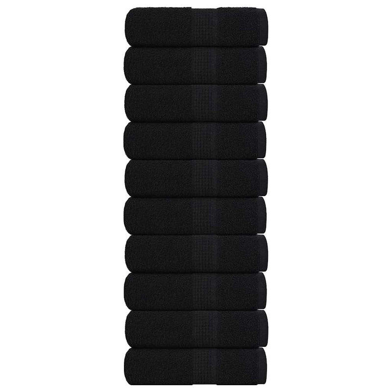 Vidaxl Guest Wipes da 10 pezzi 30x50 cm 360 g m² 100% di cotone nero