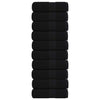 Toallitas invitadas de Vidaxl 10 PCS 30x50 cm 360 g m² 100% de algodón negro
