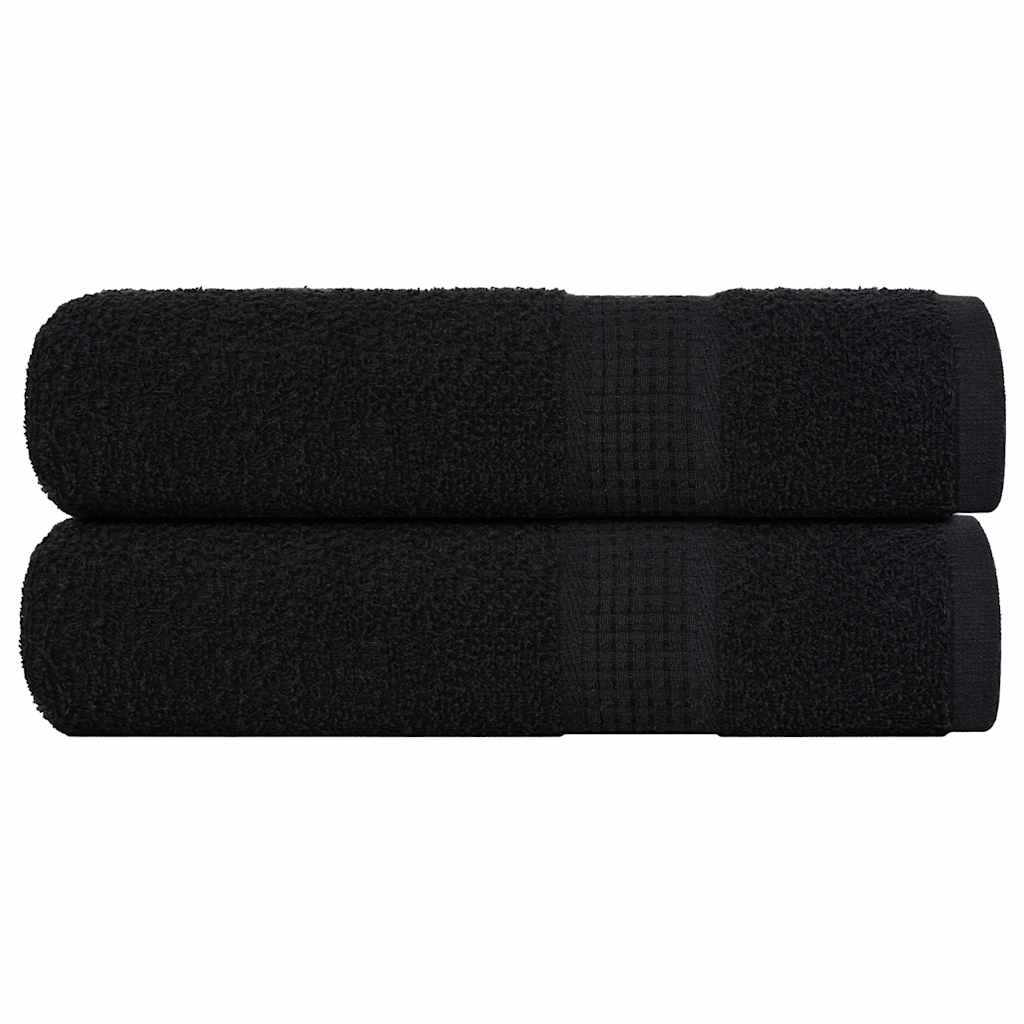 Toallas Vidaxl 2 ST 50x100 cm 360 g m² 100% de algodón negro