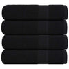Toallas Vidaxl 4 ST 50x100 cm 360 g m² 100% de algodón negro