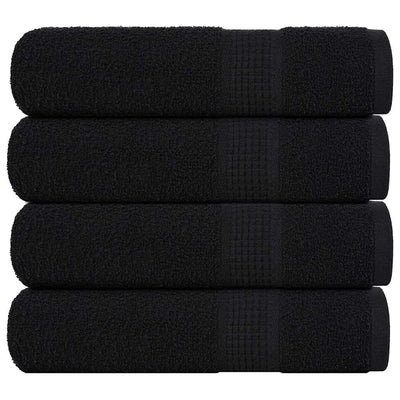 Asciugamani Vidaxl 4 ST 50x100 cm 360 g m² 100% di cotone nero