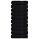 Toallas Vidaxl 10 st 50x100 cm 360 g m² 100% de algodón negro