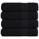 Toallas de baño Vidaxl 4 ST 100x150 cm 360 g m² 100% de algodón negro