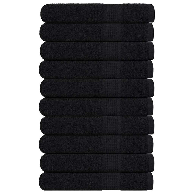 Asciugamani di sauna Vidaxl 10 ST 80x200 cm 360 g m² 100% di cotone nero