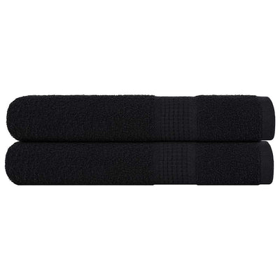 Toallas Vidaxl 2 pcs 100x200 cm 360 g m² 100% de algodón negro