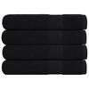 Asciugamani Vidaxl 4 pezzi 100x200 cm 360 g m² 100% di cotone nero