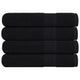 Toallas Vidaxl 4 pcs 100x200 cm 360 g m² 100% de algodón negro