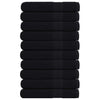 Toallas Vidaxl 10 pcs 100x200 cm 360 g m² 100% de algodón negro
