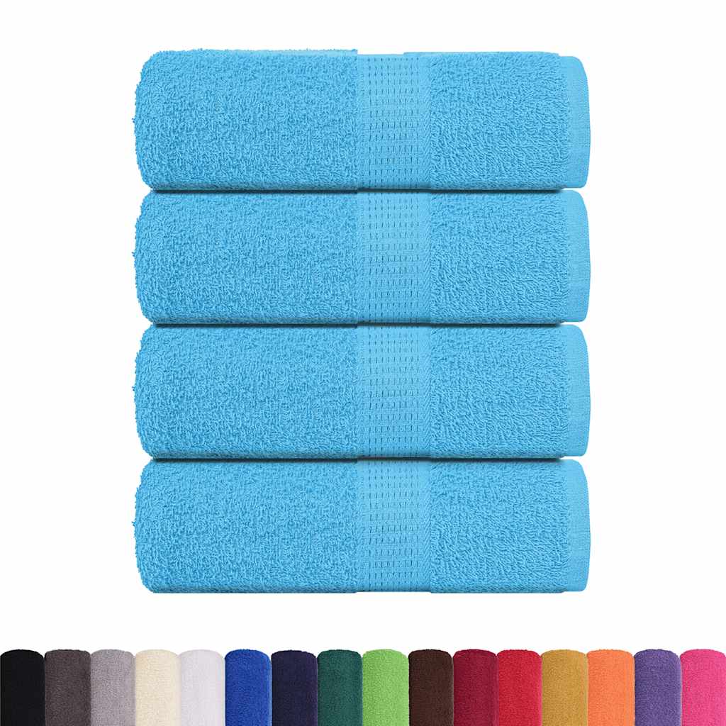 VIDAXL SALATURA DI SPAINS 4 ST 30x30 cm 360 g m² 100% di cotone turchese