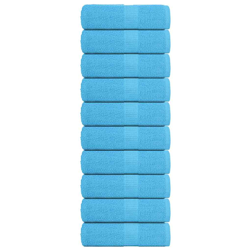 Toallitas de jabón Vidaxl 10 st 30x30 cm 360 g m² 100% de algodón turquesa